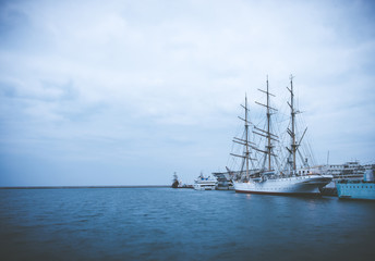 Fototapeta na wymiar polish ship docked in Gdynia