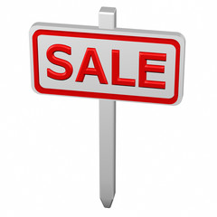 Pillar with sale sign