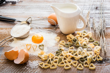Heart shaped pasta