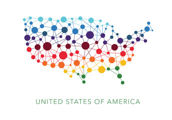 dotted texture USA vector background