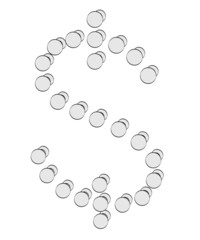 2d illustration of dollar sign