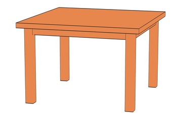 2d cartoon image of table