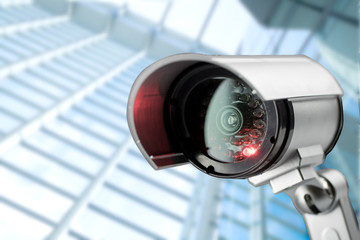 Security CCTV camera in office building