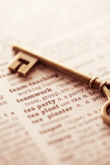 Business concept  key to team, teamwork