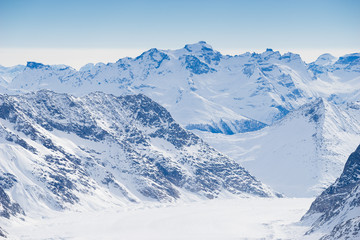 Obraz premium Swiss mountain, Jungfrau, Switzerland, ski resort