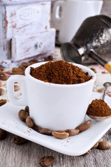 Ground coffee