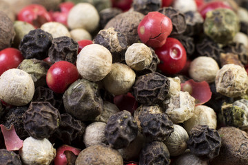 A mixture of peppers macro