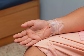 Salt was thrust into the arms of the patient,IV tube