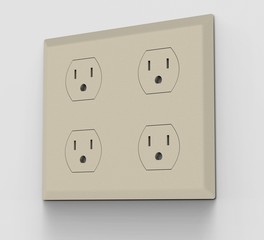 power socket on wall