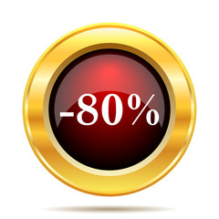 80 percent discount icon