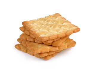 Cracker isolated on  over white background