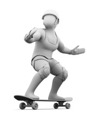 3d man of skateboard