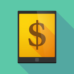 Tablet pc icon with a dollar sign