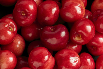 Cherries close up background