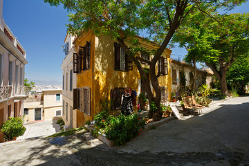 Streets of Plaka in centre of Athens, Greece.