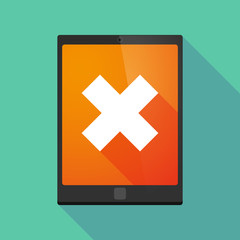 Fototapeta premium Tablet pc icon with an x sign