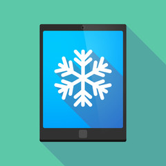 Tablet pc icon with a snow flake