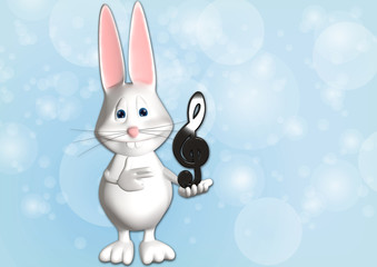 Hase Musik Note Notenschlüssel Osterhase Osterlied