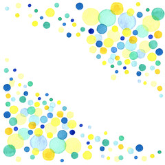 Abstrackt background with colorful watercolor circles.