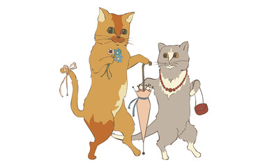 Кошечки гуляют