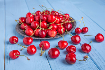 Naklejka na ściany i meble fresh cherries