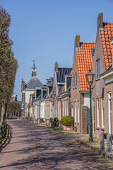 Old houses at the central street in IJlst