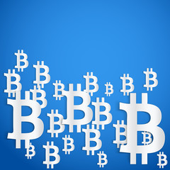 Background of financial currency Bitcoin