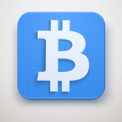 Icon of financial currency Bitcoin
