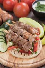 Greek souvlaki skewer