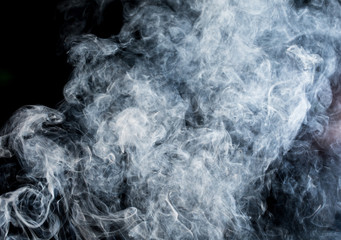 smoke on a black background