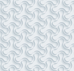 White paper with outline extrude effect. Abstract 3d seamless background. Halftone vector EPS10.