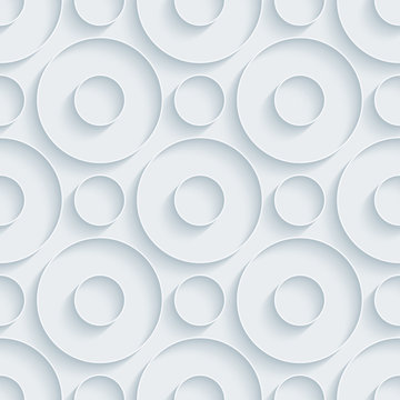 White paper with outline extrude effect. Abstract 3d seamless background. Halftone vector EPS10.