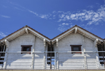 Two wooden cabins