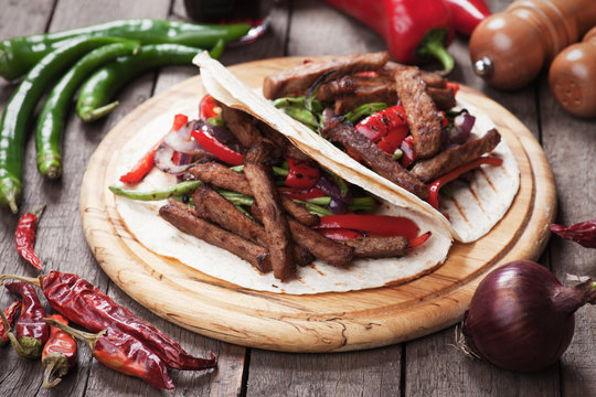 Fajitas With Grilled Vegetable