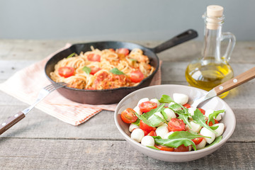 Italian spaghetti with meatballs 