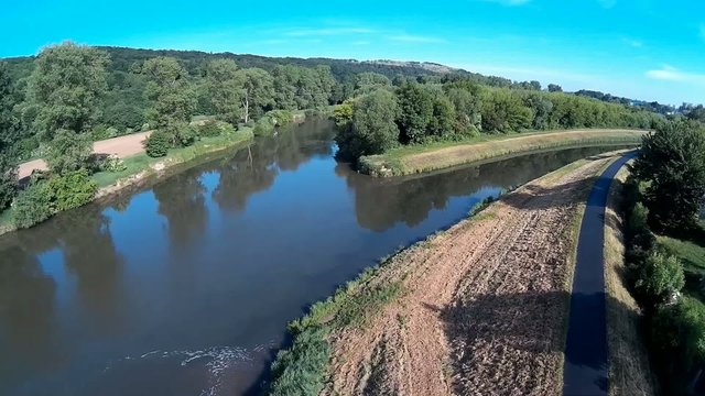 confluence of rivers Drevnice and Morava,Czech