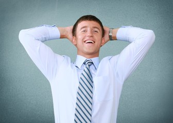 Business, Businessman, Cheerful.