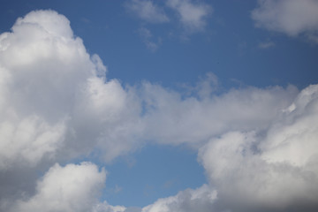 beautiful clouds on a blue sky