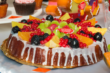 sweet cake imitation: colorful wax mix fruits candles tart