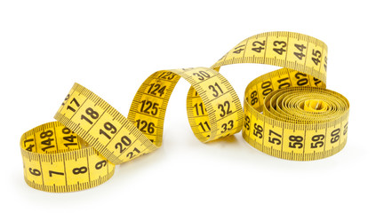 tailor's tape isolated on white background