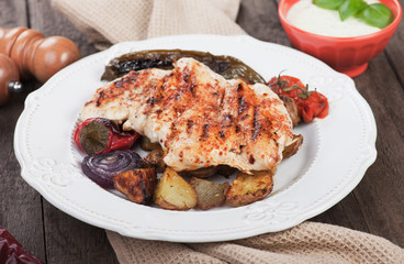 Grilled chicken steak