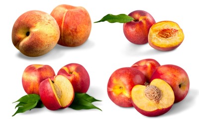 Peach, Fruit, Isolated.