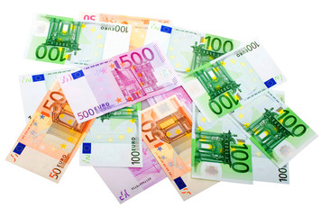 Various Euro Banknotes