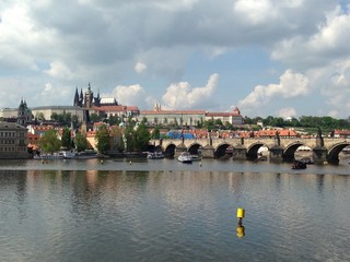 Fototapeta premium View to karlov bridge, Prague 