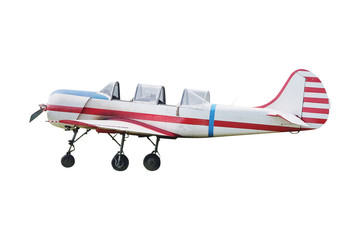 The image of a sport propeller airplane