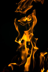 fire flames on a black background