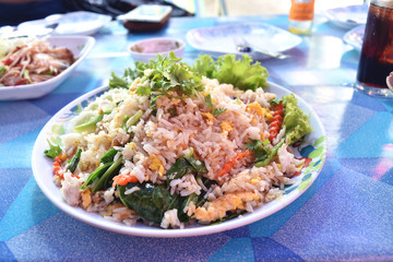  fried rice in dish.