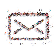  people in the shape of a letter.