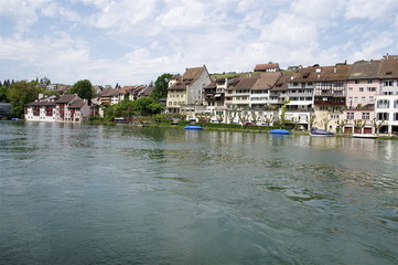 Fototapeta na wymiar Eglisau am Rhein, Schweiz