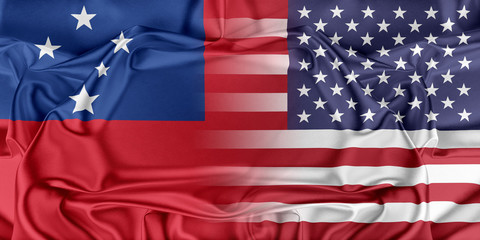 Obraz premium USA and Samoa